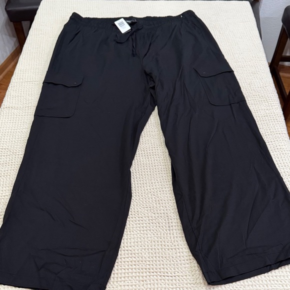 torrid Pants - torrid Black Wide-Leg Cargo Pants